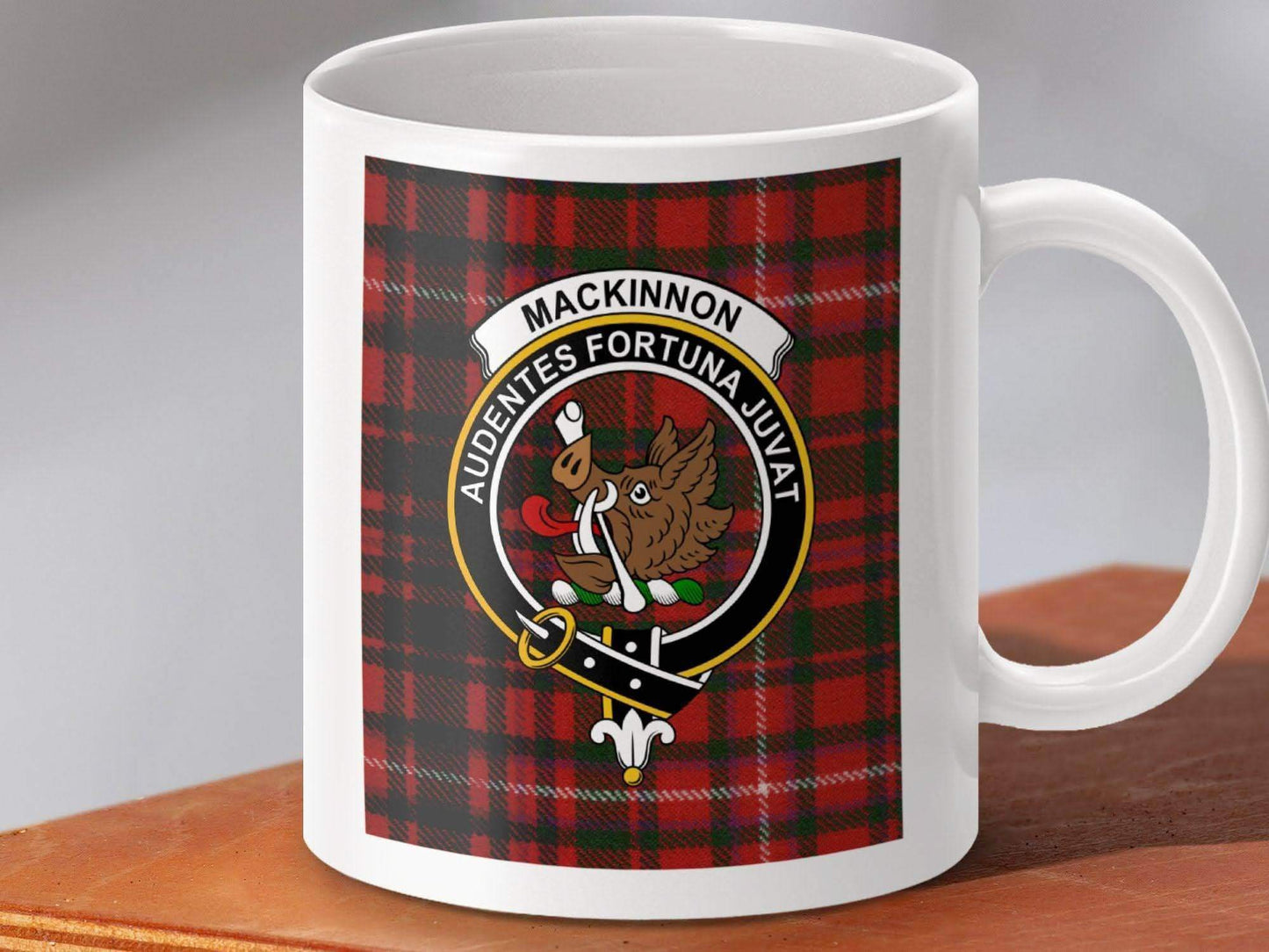 MacKinnon Audentes Fortuna Juvat Plaid Mug product