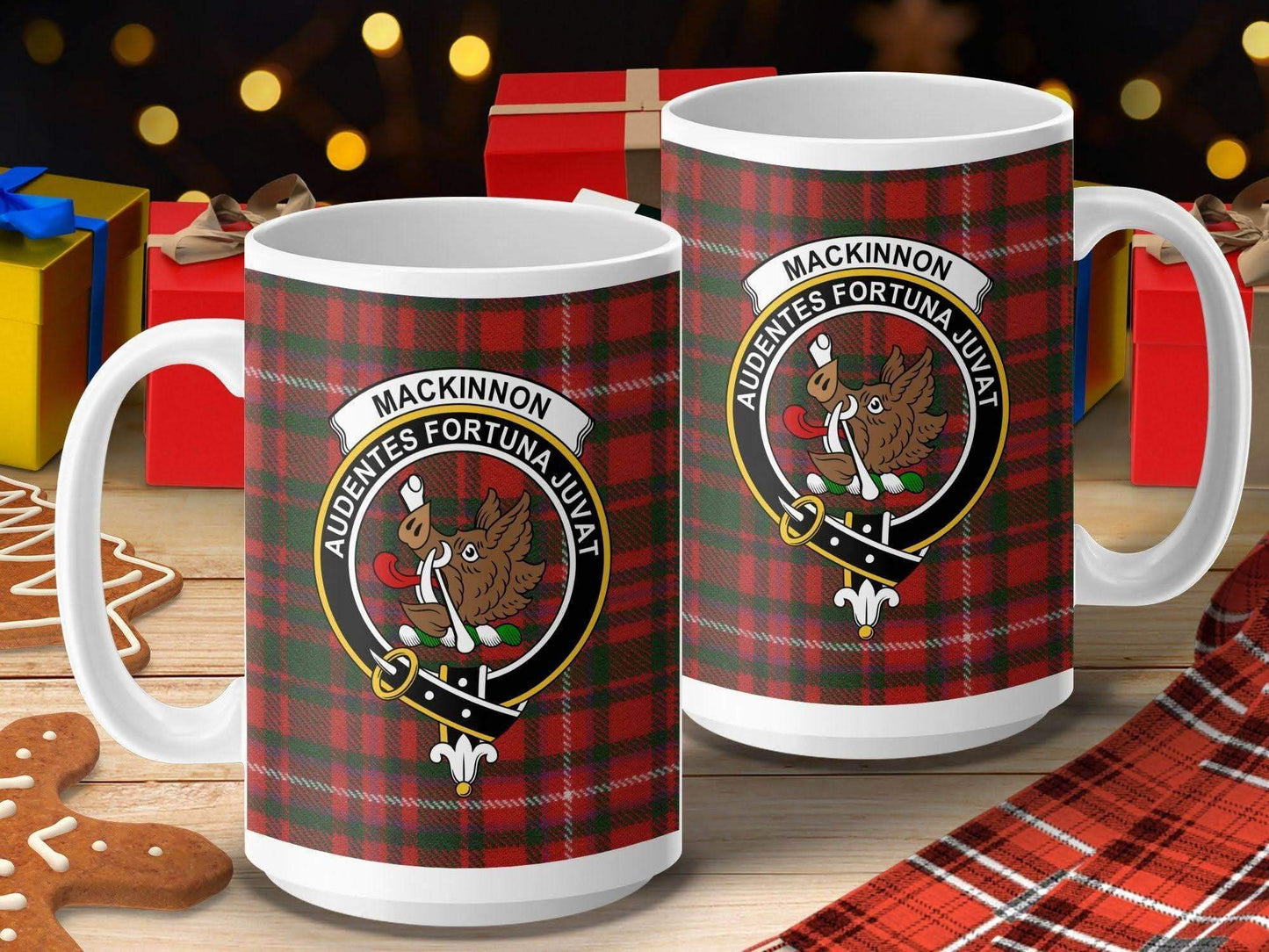 MacKinnon Audentes Fortuna Juvat Plaid Design Mug product