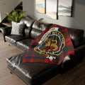 Stylish Crest Design Blanket Featuring Lion Motif