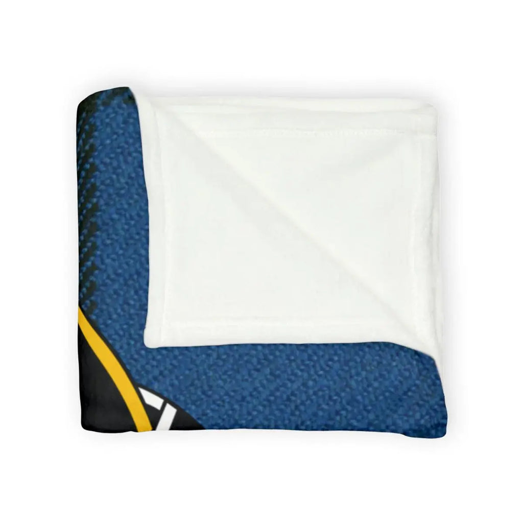 MacLaren tartan throw showing plaid crest print — soft polyester 50x60 The Boar's Rock blanket