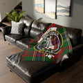 MacLean Virtue Mine Honour tartan throw blanket — 50x60 polyester with tower heraldic design
