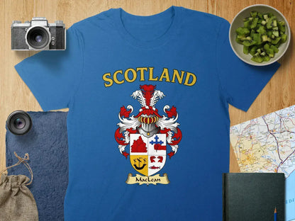 Scotland MacLean Crest Design Blue T-shirt product