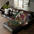 MacLennan clan crest tartan throw blanket — Dum Spiro Spero printed 50x60 polyester