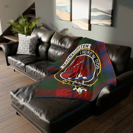 Macnaughten Hope In God Tartan Throw Blanket Product