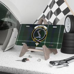 Clan MacNeil crest tartan novelty license plate — 12x6 inch aluminium with printed clan design