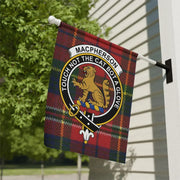 Clan MacPherson Tartan Garden Flag – Scottish Crest Décor
