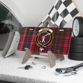 Clan MacRae Fortitudine tartan crest novelty license plate — 12x6 inch aluminium with printed clan design