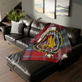 Clan MacTavish Non Oblitus tartan throw blanket — 50"×60" printed polyester with boar crest design