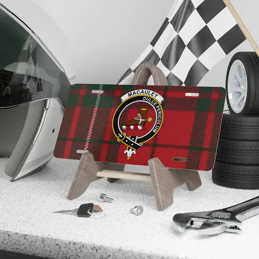 MacAuley Clan Tartan Design License Plate product