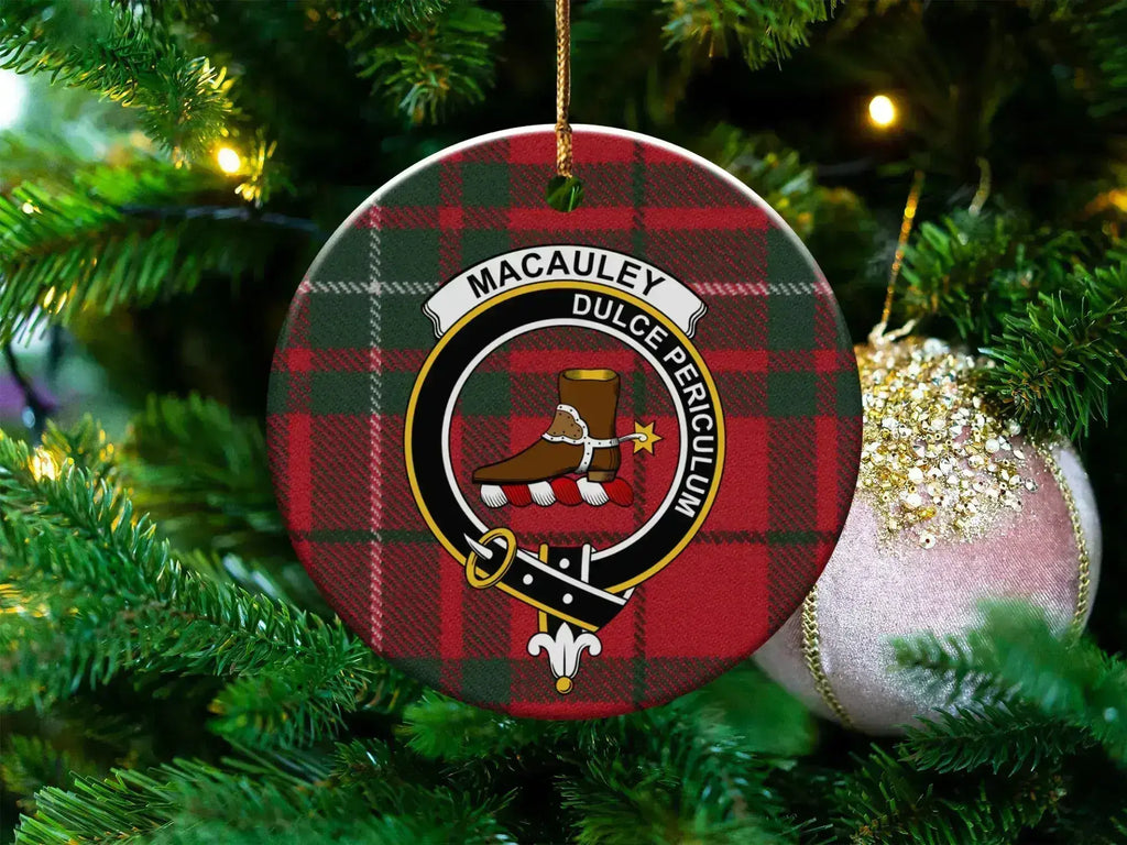 Scottish Tartan Clan Crest Christmas Ornament