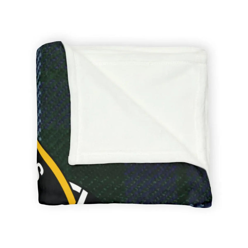 Cozy Black and Green Plaid Pattern Blanket Product