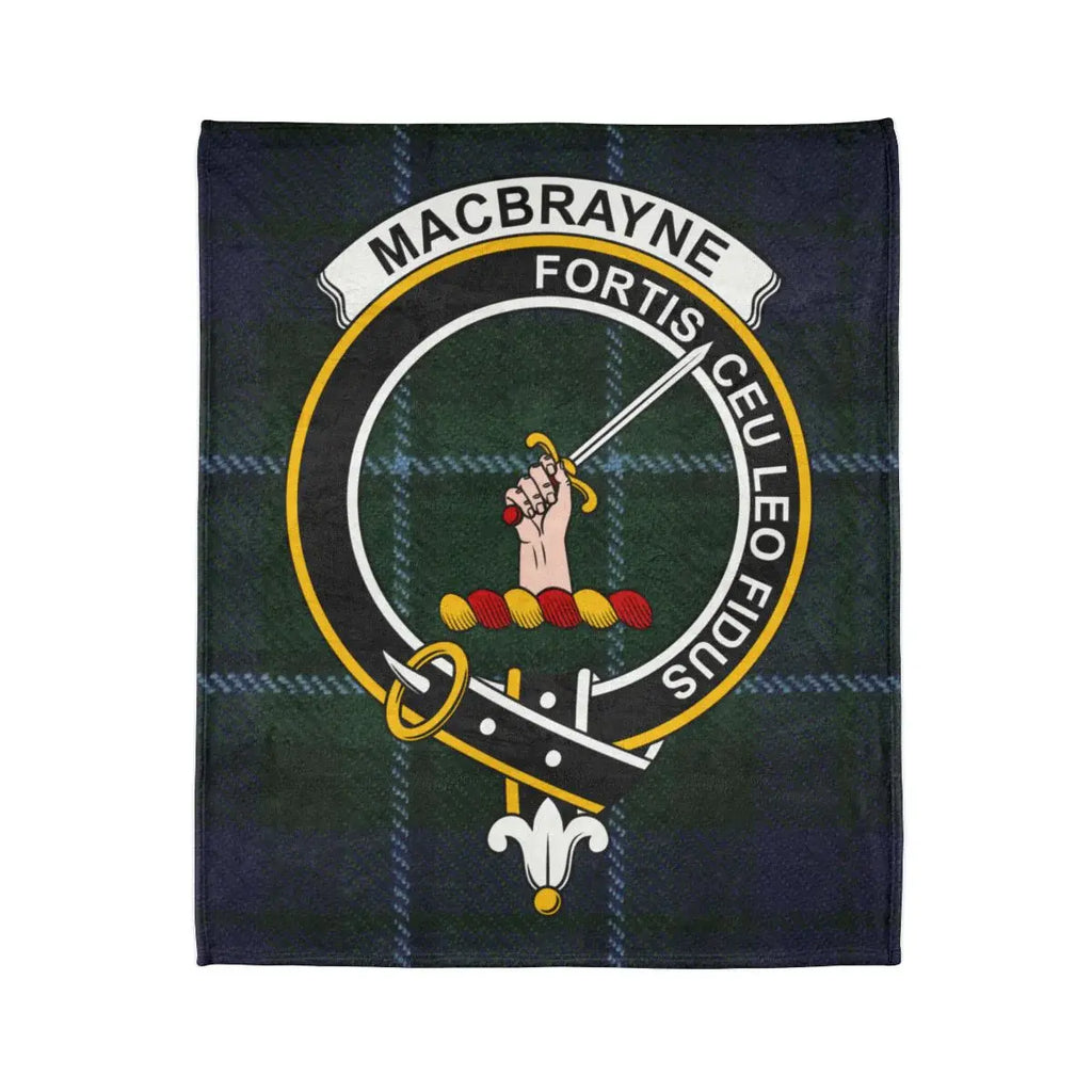 Macbrayne Fortis Ceu Leo Fidus Plaid Crest Blanket