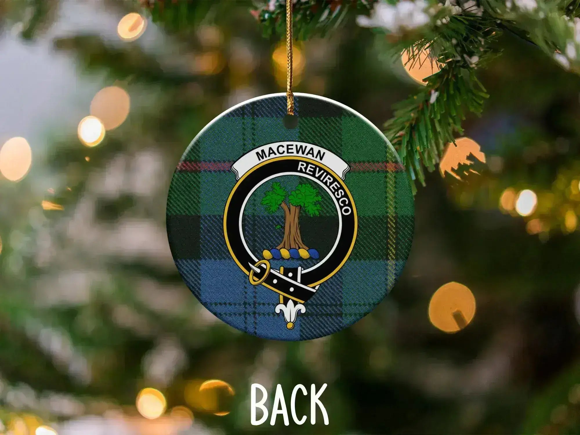 MacEwan Reviresco Family Crest Christmas Tree product