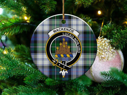 Mackenzie Luceo Non Uro Plaid Round Ornament product type