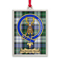 MacKenzie Shaw tartan plaid clan crest ornament — glossy finish ceramic disc