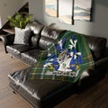 Mackesy Family Crest Decorate Plaid Green Throw Blanket