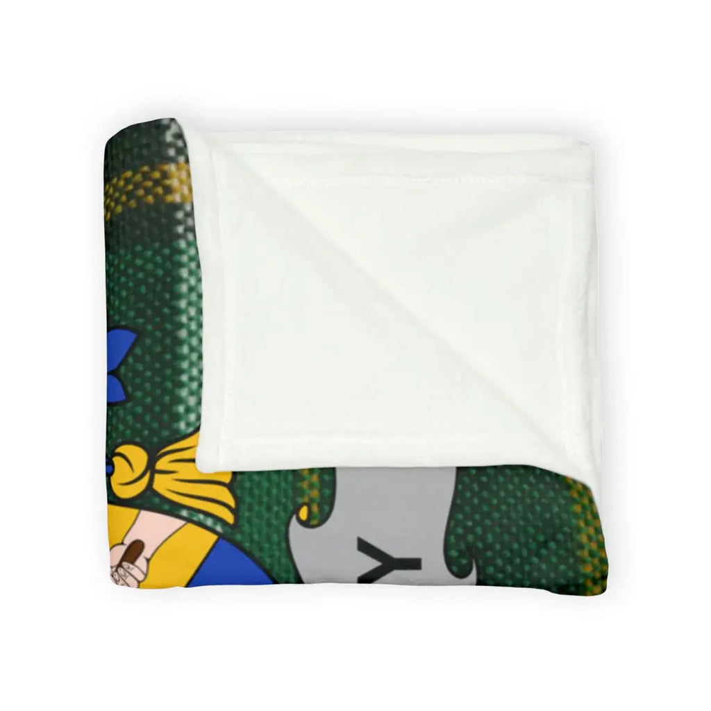 Colorful Heraldic Crest Design on Cozy Blanket
