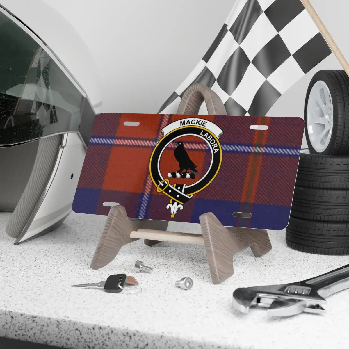 Mackie Scottish Tartan Personalized License Plate product
