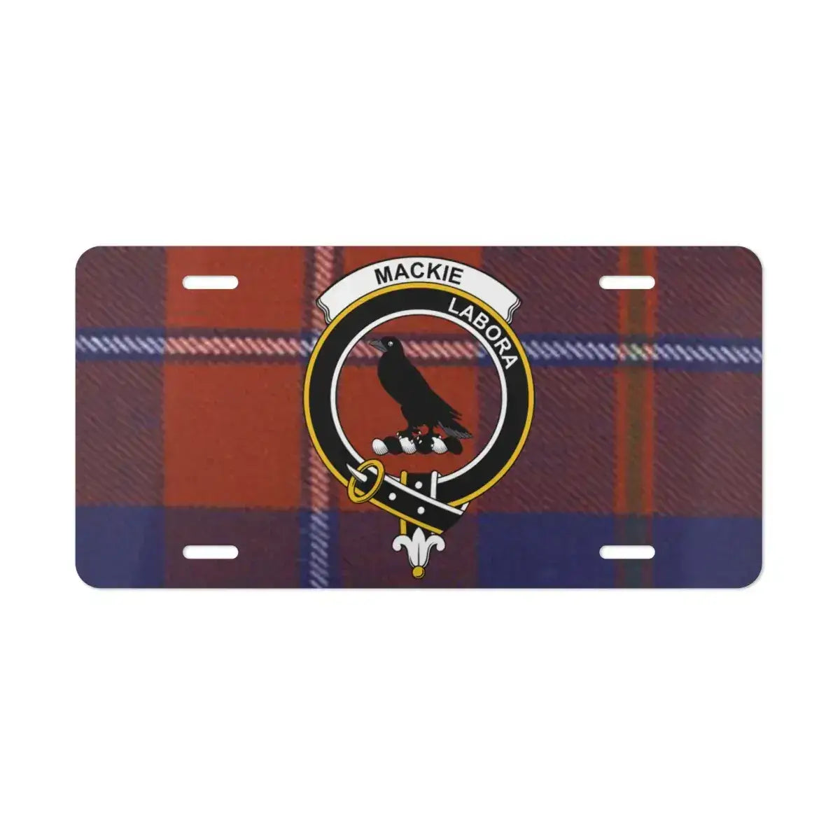 Mackie Labora Tartan Plaid License Plate product type