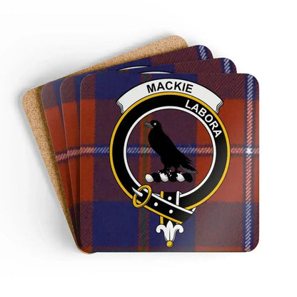 Mackie Labora Crest on Plaid Pattern Coaster product
