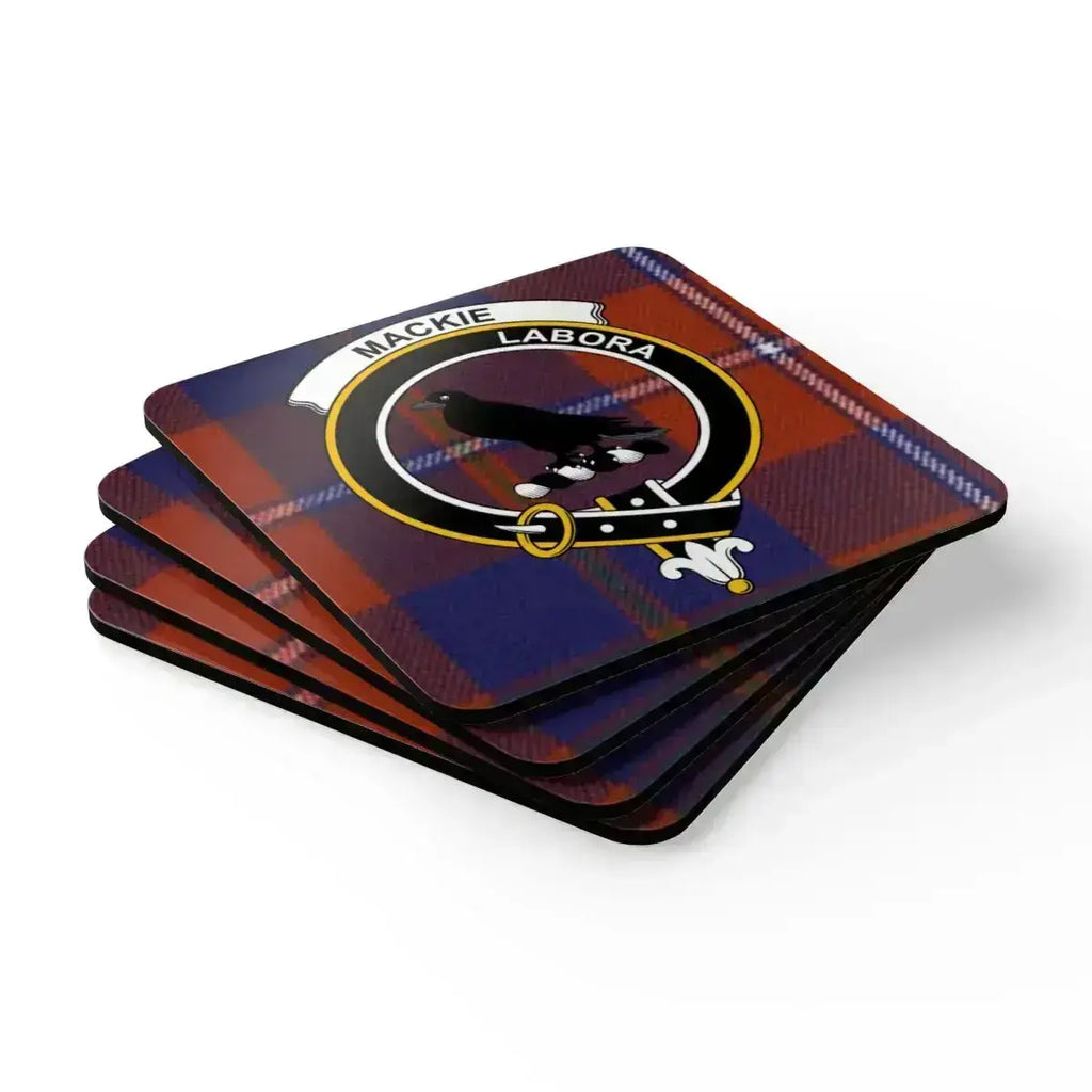 Clan Mackie Labora Tartan Plaid Drink Coaster product type