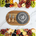 MacKinnon engraved Scottish heritage serving board in acacia wood and slate