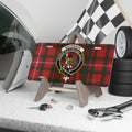 MacKinnon clan crest tartan novelty license plate — Audentes Fortuna Juvat on aluminium 12x6