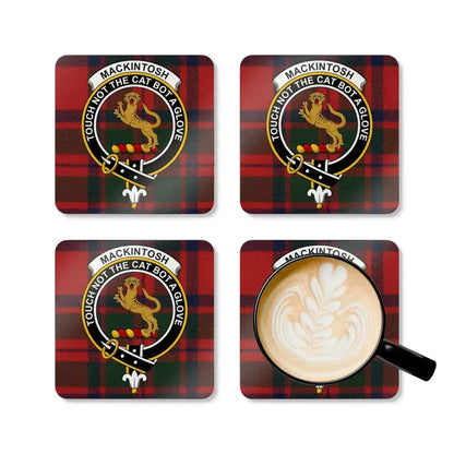 Mackintosh Crest Red Plaid Coaster Set product