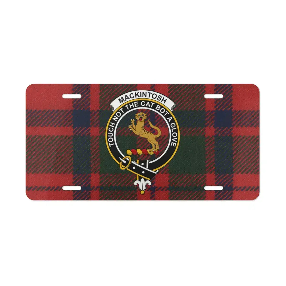 Mackintosh Touch Not The Cat Tartan License Plate product