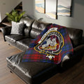 MacLachlan Fortis et Fidus clan crest tartan throw blanket — 50x60 polyester with heraldic design