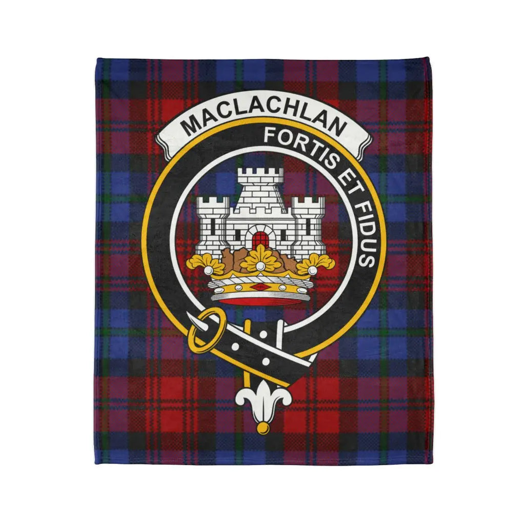 MacLachlan Fortis et Fidus tartan blanket design — clan crest on 50x60 polyester
