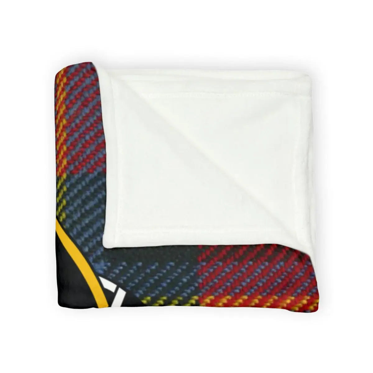 MacLaine clan crest vibrant tartan plaid throw blanket — lightweight 100% polyester