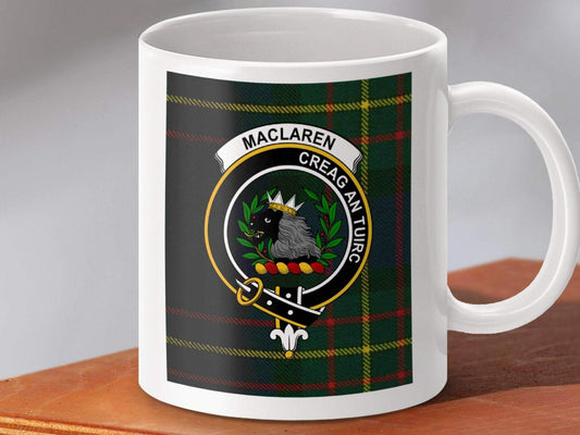MacLaren Clan Tartan Crest Badge Coffee Mug product