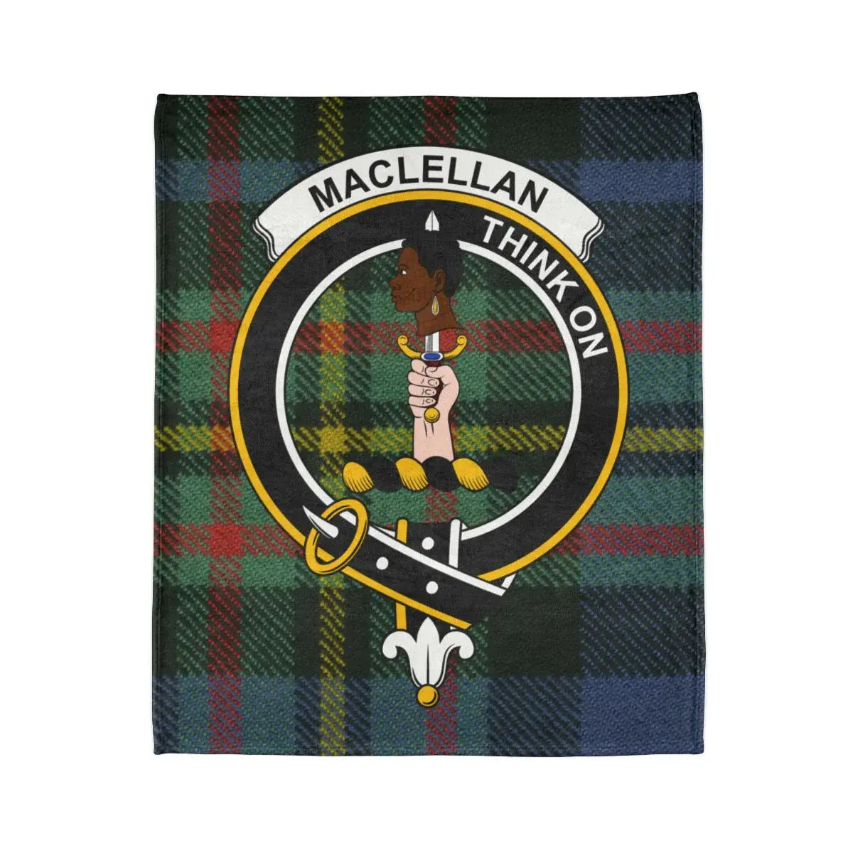 Maclellan Think On Crest Design Throw Blanket