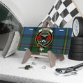 MacLeod Hold Fast tartan clan crest novelty license plate — 12x6 aluminium with heraldic design