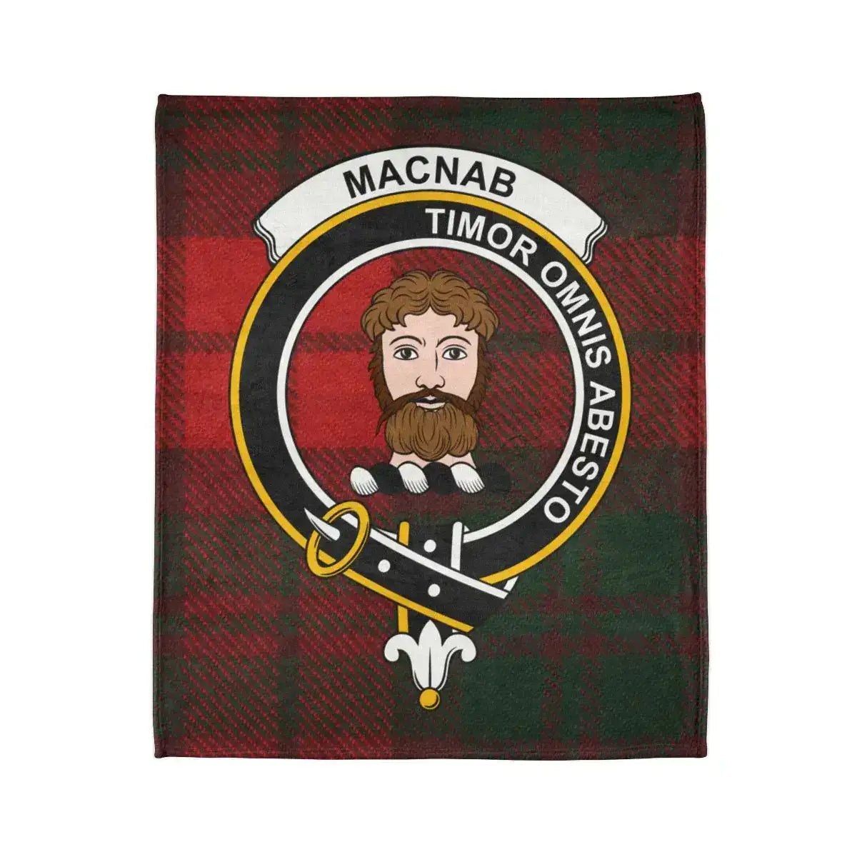 Clan Macnab Tartan and Crest Blanket