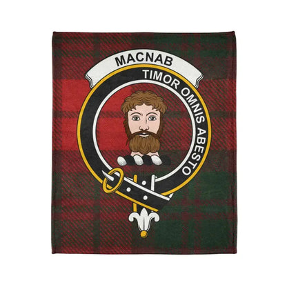 Clan Macnab Tartan and Crest Blanket