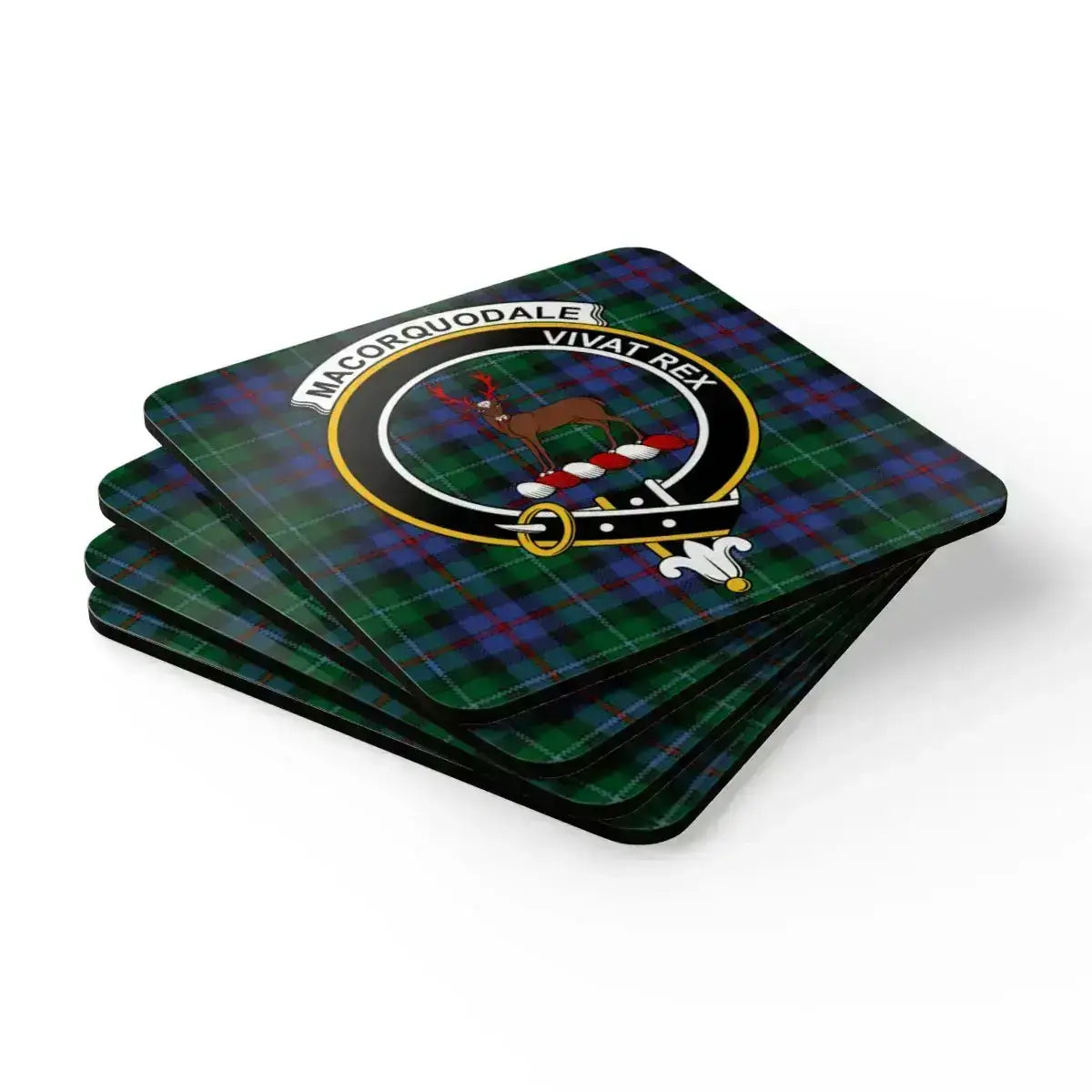 MacCorquodale Vivat Rex Plaid Coaster Set product type
