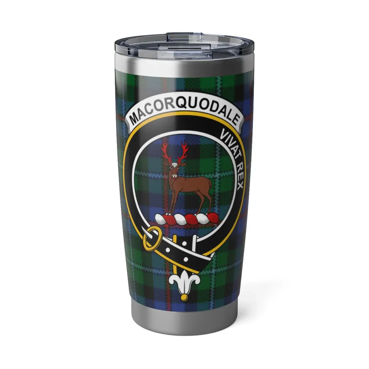 Macorquodale Viva Rex Plaid Tumbler Cup Design