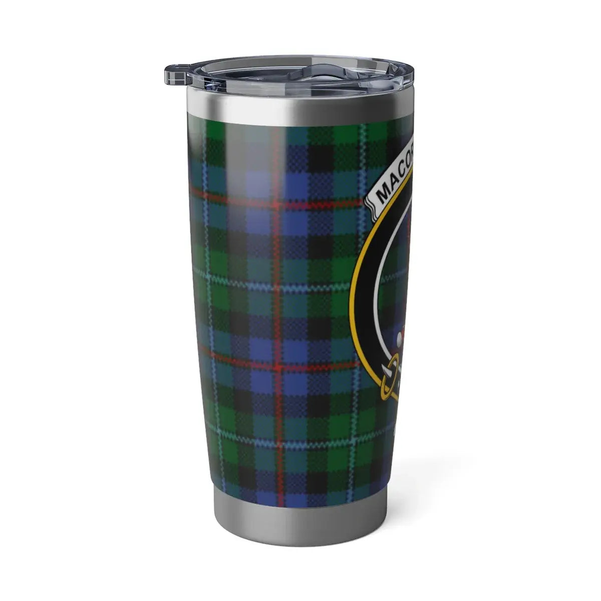 Clan MacColl tartan travel mug for Scottish heritage