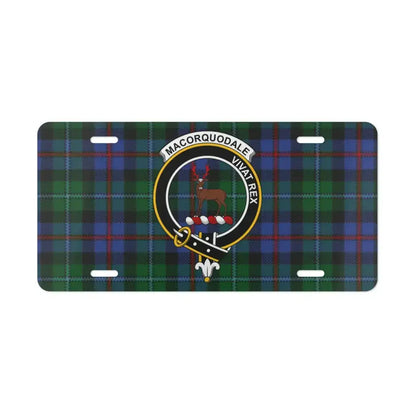 Macorquodale Viva Rex Tartan Pattern License Plate product