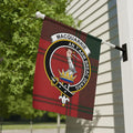 Clan MacQuarrie tartan garden flag — Scottish clan crest on poly poplin-canvas, outdoor display