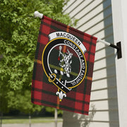 Clan MacQueen Crest Tartan Garden Flag – Scottish Heritage
