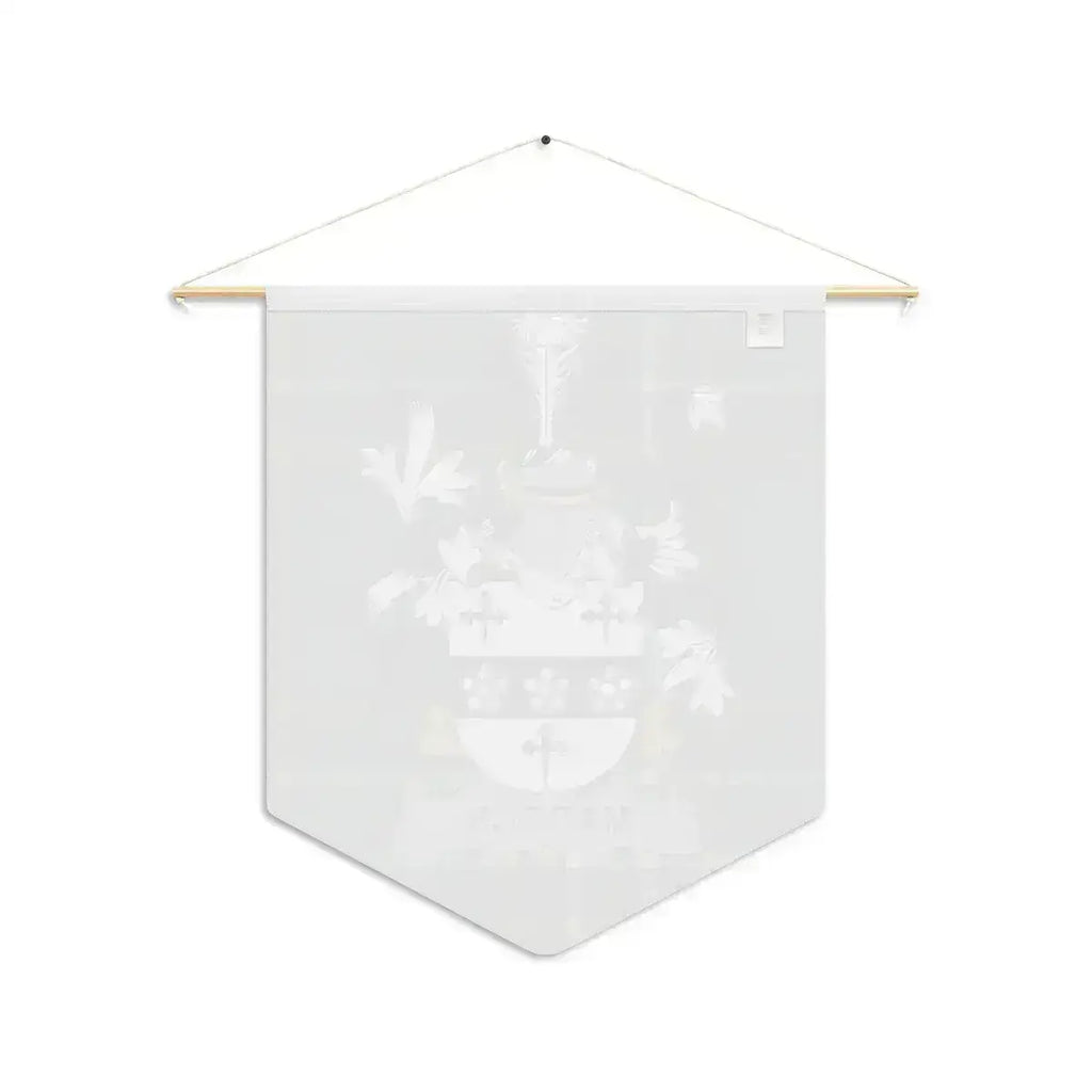 Madock Irish family crest wall pennant — crest and tartan detail