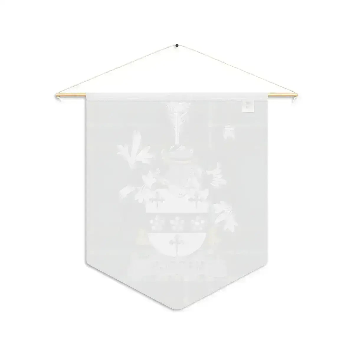 Madock Irish family crest wall pennant — crest and tartan detail