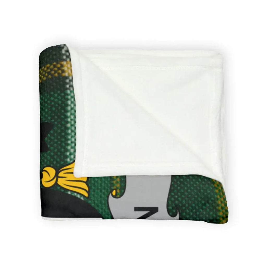 Cozy Warm Green and Yellow Patterned Blanket