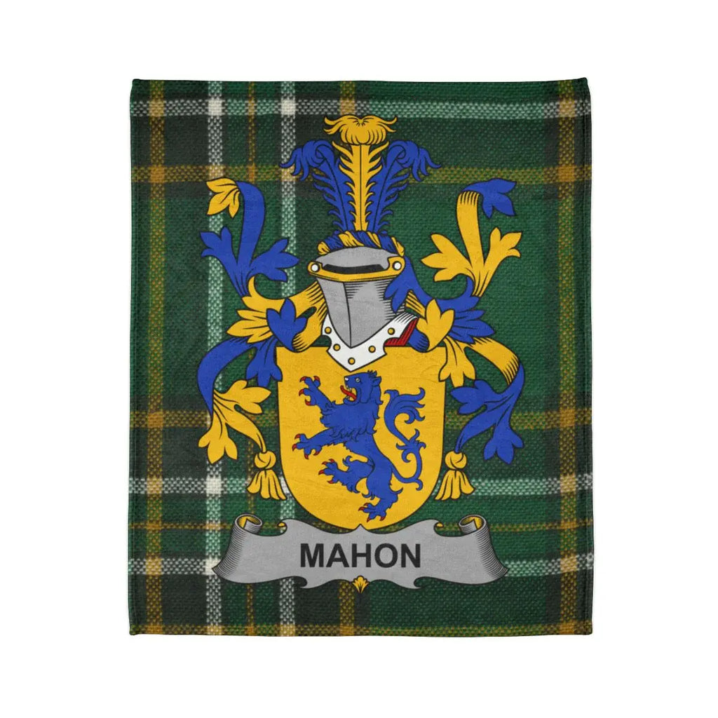 Mahon Family Crest Tartan Plaid Blanket