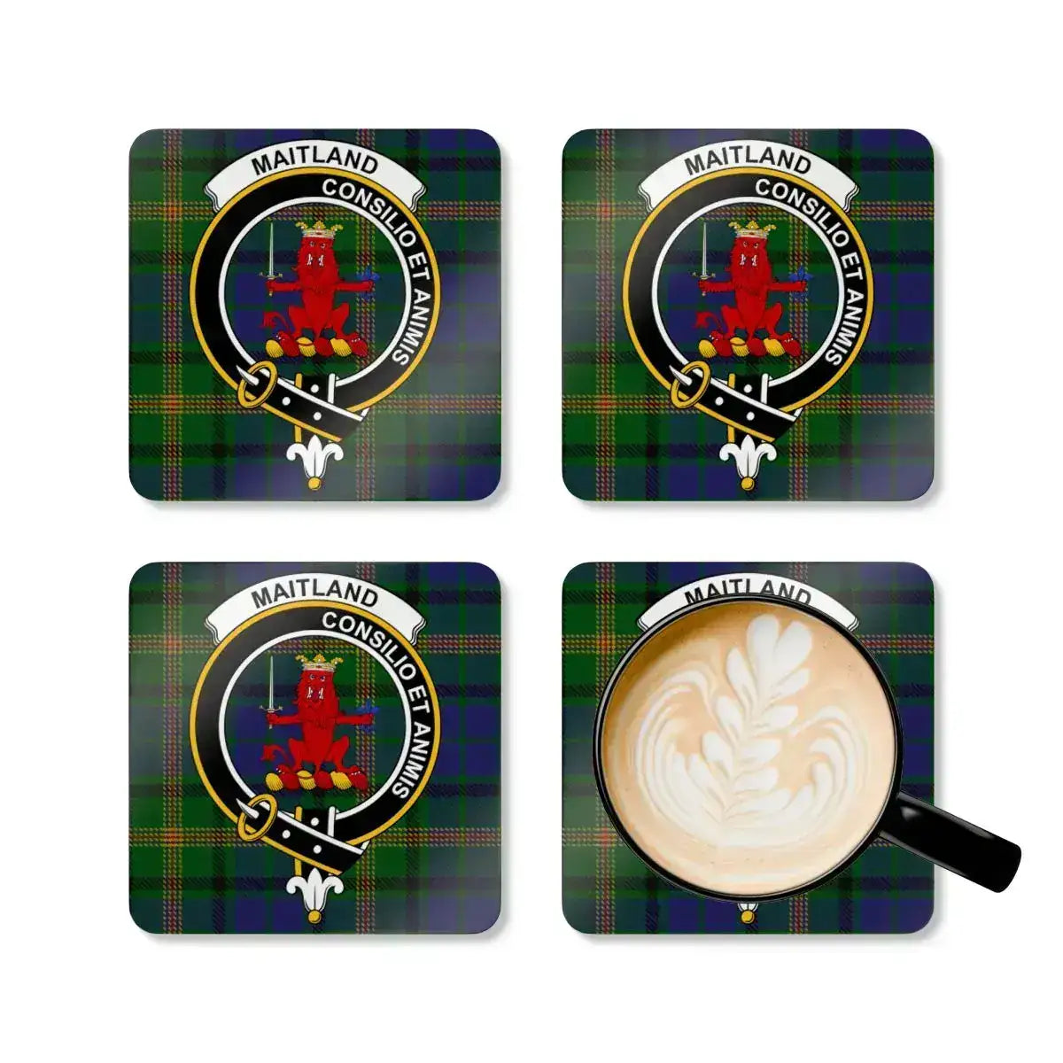 Maitland Consilio Et Animis Plaid Coaster Set product type