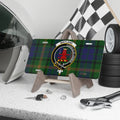 Clan Maitland tartan novelty license plate — aluminium 12"×6" with Consilio et Animis clan crest