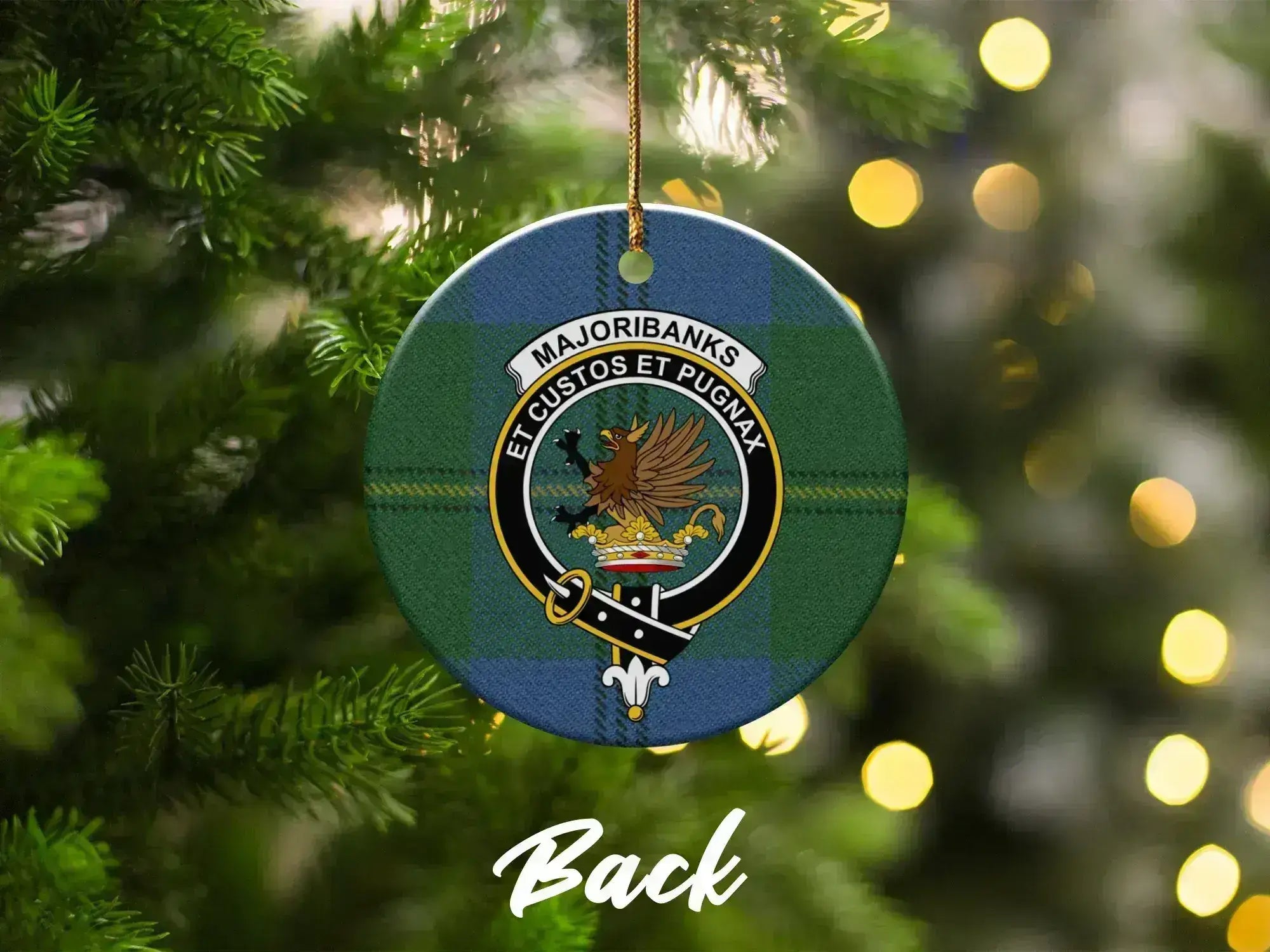 Custom Family Crest Holiday Christmas Ornament product type